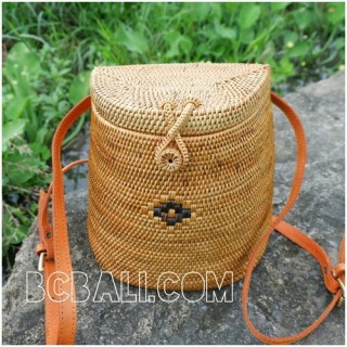 backpack handbag grass ata rattan handmade woven unique